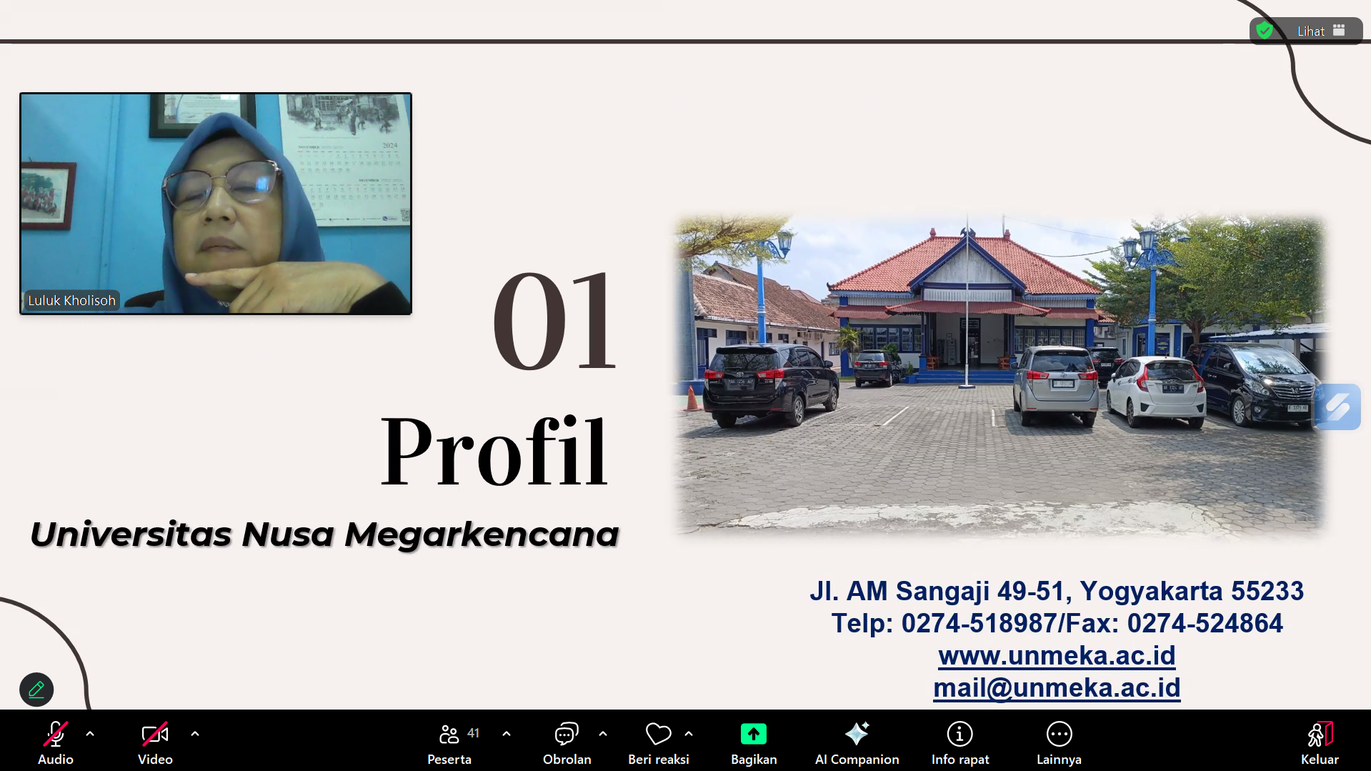 Pelantikan dan Pengarahan Mahasiswa Baru Program Kelas Karyawan Universitas Nusa Megarkencana Semester Genap Tahun Akademik 2025/2026